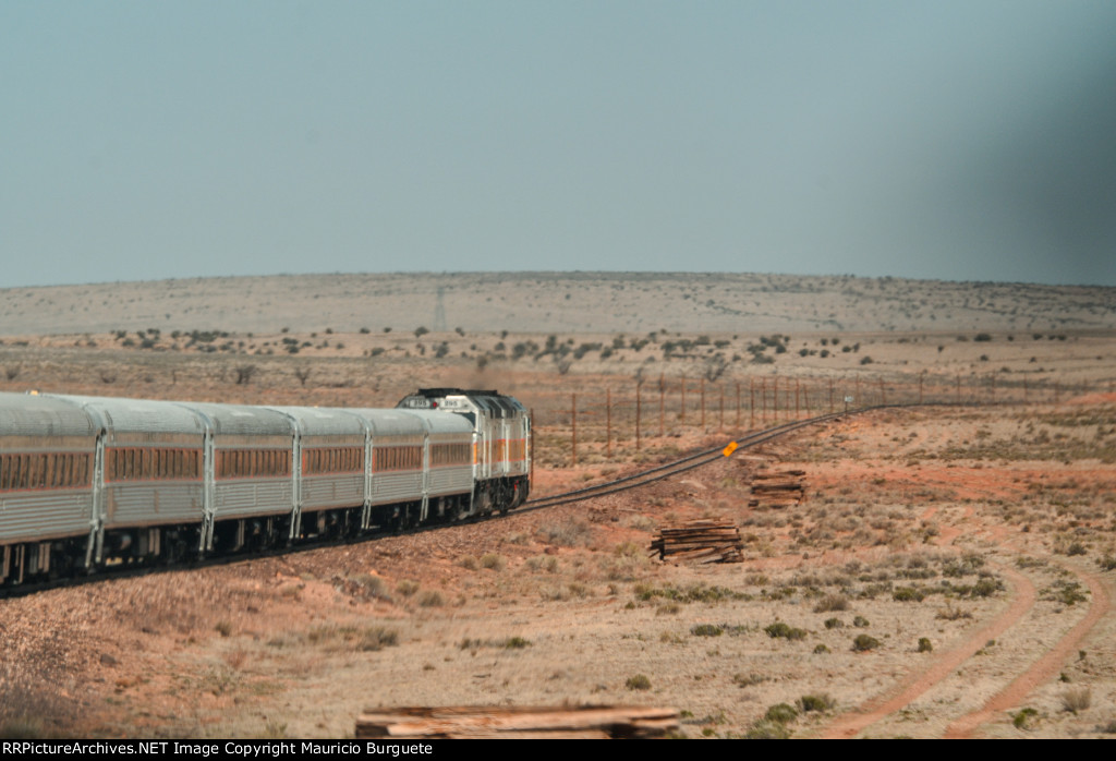 Grand Canyon Railway traveling to the Canyon